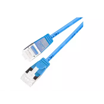 Wirewin Light patchkabel rund U/FTP Cat 6a blå 5,0 m slank flexibel PoE PKW-LIGHT-STP-K6A 5.0 BL
