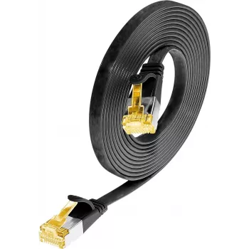 Wirewin Cat6a U/FTP Slim Ethernet-patchkabel, 0,1 m, svart PKW-STP-SLIM-K6A 0.1 SW