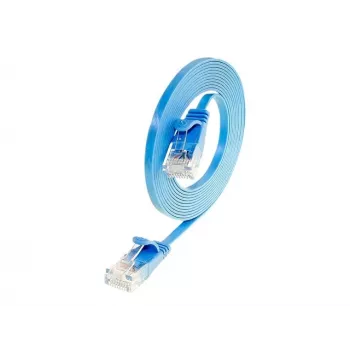 Wirewin SLIM U6 25 BL - Cat.6 Slim patchkabel, U/UTP, 25 m, blå (PKW-SLIM-KAT6 25.0 BL)
