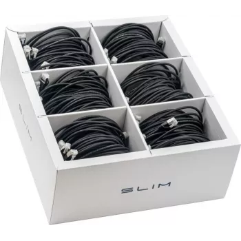 Wirewin SLIM-LS-K6A 3.0 BK 36 - 10 Gigabit Cat6a Slim Ethernet-patchkabel, 3 m, svart, 36-pack