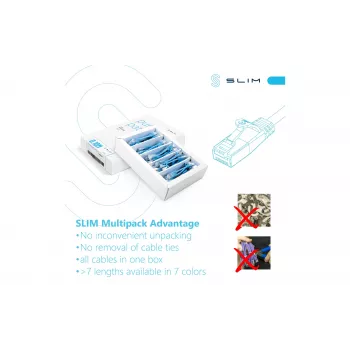Wirewin SLIM-LS-K6A 1.0 90 Cat6A U/FTP Slim Ethernet-patchkabel, 1 m, grå, 90-pack