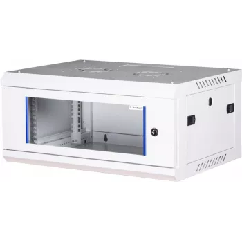 Wirewin 19 inch väggskåp, en del, Pro 3:e generationen, 600x600 mm, ljusgrå (WCAB PS3 600X600X4U)