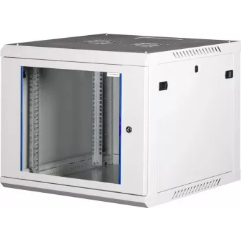 Wirewin 19 inch väggskåp, en del, Pro 3:e generationen, 600x600 mm, ljusgrå (WCAB PS3 600X600X4U)