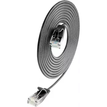Wirewin Cat.6 SLIM-Light-patchkabel U/UTP 1,5 m svart PKW-LIGHT-K6 1.5 SW