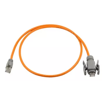 Wirewin industriell Cat.6A S/FTP PUR-patchkabel, 5 m, orange, IP67 RJ45 PKW-I1-SF-K6A-PUR 5.0 OR