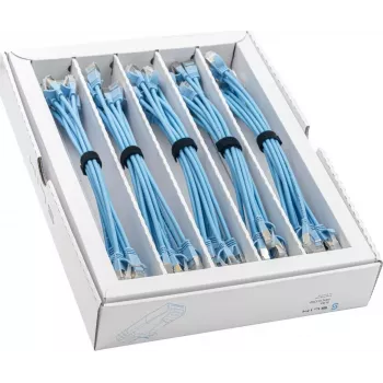 Wirewin SLIM-LS-K6A 0.15 BL 50 Cat6A Slim Ethernet-patchkabel, 0,15 m, U/FTP, blå, 50-pack