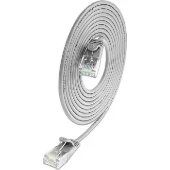 Wirewin SLIM KAT6A 10 Gigabit Light patchkabel rund, U/UTP, Ø 3,6 mm, grå (SLIM-L-UU-K6A 1.0)