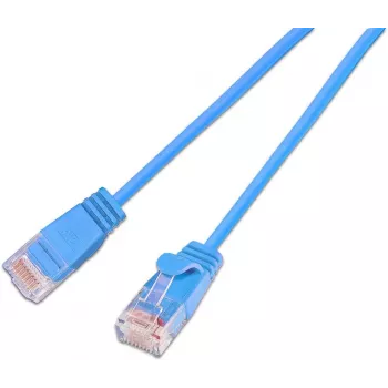 Wirewin SLIM KAT6A 10 Gigabit Light patchkabel rund, U/UTP, Ø 3,6 mm, blå (SLIM-L-UU-K6A 3.0 BL)