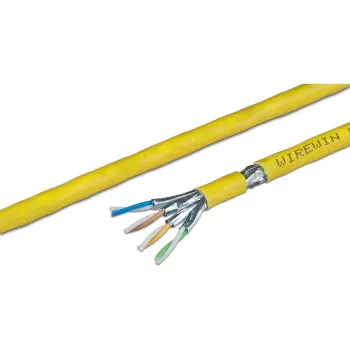 Wirewin WirewinCat.7 rå kabel A installationskabel, S/FTP, 1200MHz, LSOH3, enkeltråd, PoE-optimerad, 1000 m nätverkskabel (VKW SFTP K7A L3 1000SXQ)