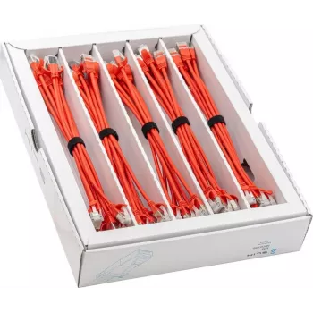 Wirewin SLIM-LS-K6A 0.25 RD 50 - Cat.6A U/FTP Slim Ethernet patchkabel, 0,25 m, röd, 50-pack