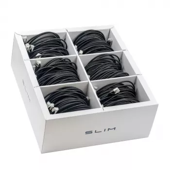 Wirewin SLIM KAT6A 10 Gigabit Light patchkabel, 2,0 m, U/FTP, Ø 3,8 mm, svart, 60-pack KAT6A LIGHT skärmad (SLIM-LS-K6A 2.0 BK 60)