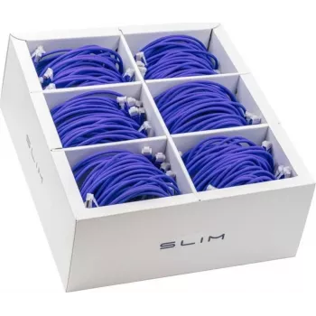Wirewin SLIM-LS-K6A 3.0 VT 36 - Cat6a U/FTP Slim Ethernet patchkabel, 3 m, violett, 36-pack
