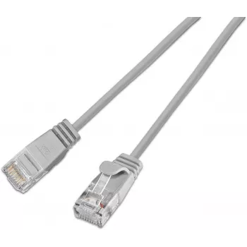 Wirewin SLIM KAT6A 10 Gigabit Light patchkabel rund, U/UTP, Ø 3,6 mm, grå (SLIM-L-UU-K6A 0.15)