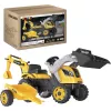 Smoby Builder Max tramptraktor med släpvagn, gul