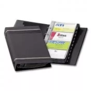DURABLE VISIFIX 200 visitkortringpärm, 200 kort, A-Z-register, svart 238558