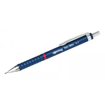 Rotring Tikky Retro mekanisk penna 0,5 mm, blå förkromade dekorringar 2202566