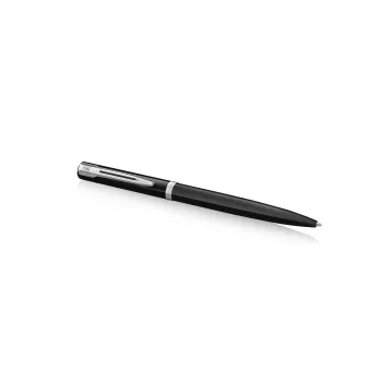 Waterman Impression kulspetspenna – svart lack, kromdekorring, mellanblå 2225498