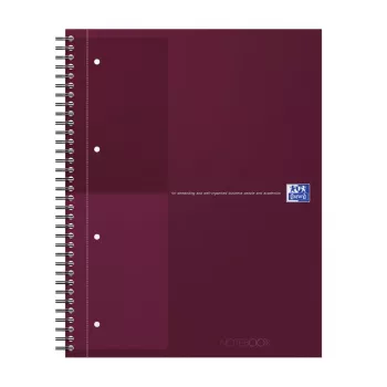 Oxford International Collegeblock anteckningsblock, DIN A4+, linjerat, hård pärm, spiralbundet, 80 blad, 1 st 400194459