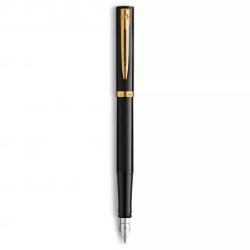 Waterman Allure Impression reservoarpenna, svart med guldbeslag, medium spets 2225500