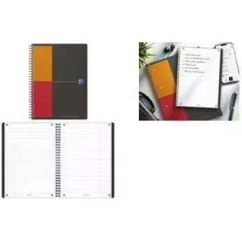 Oxford International Task Manager spiralanteckningsblock B5 80 blad blått 400202295