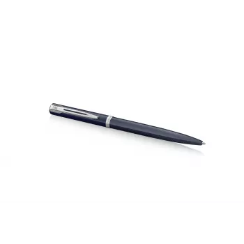 Waterman Impression kulspetspenna – blå lack, kromdekorring, medium spets, presentask 2225468