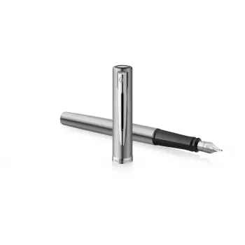 Waterman Allure Impression reservoarpenna, rostfritt stål med guldbeslag, medium spets 2225494