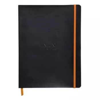 RHODIA RHODIARAMA anteckningsblock B5 linjerat svart konstläder 80 blad 117502C