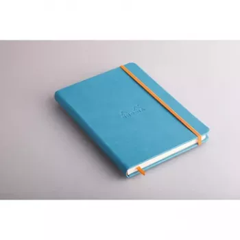 RHODIA RHODIARAMA A5 linjerat anteckningsblock, turkost hård pärm av konstläder, 96 blad 118747C