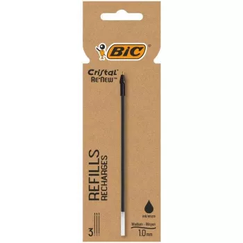 BIC Cristal RE'NEW kulspetspenna refill, svart, fin 0,32 mm, 1 st 503839