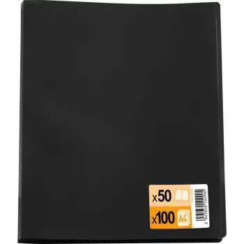 ELBA A4 presentationsmapp standard, 50 fickor, svart, PP 0,3 mm 32041009
