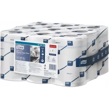 TORK Reflex allrengöringsrulle, 2-lagig, vit, 67 m, perforerad, opräglad, 1 rulle (473474)