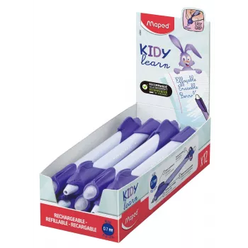 Maped KIDY Learn Erasable Rollerball Pen Rabbit 0.7 mm Blue, 12-Piece Display 229601