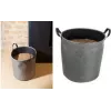 EDA pelletsförvaringspåse, 60 liter, mörkgrå, 30 kg kapacitet, filt, hopfällbar, med bärhandtag 010488 G/NO