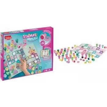 Maped Creativ Princess självstämplande stämpelset, 6 stämplar, plast, kartongbox, olika bläckfärger 907072