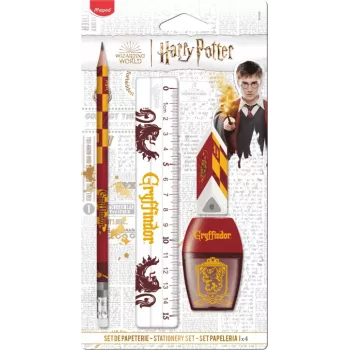 Maped Harry Potter Gryffindor skrivset, 4 delar, blisterförpackning (981880)