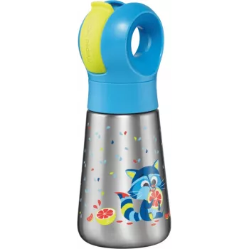 Maped PICNIK Insulated Drinking Bottle Raccoon, 350 ml Stainless Steel with Straw 873001