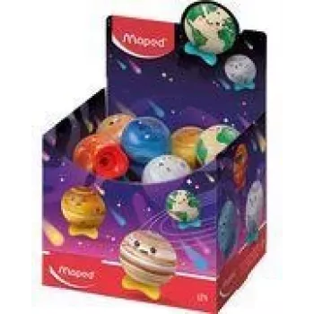 Maped Planet metallvässare med behållare, olika mönster, displaybox med 24 st 051102EU