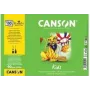Canson Kids teckningsblock A4 90 g/m² vitt lätt kornat 50 blad för blyertspenna och färgpenna C629012000