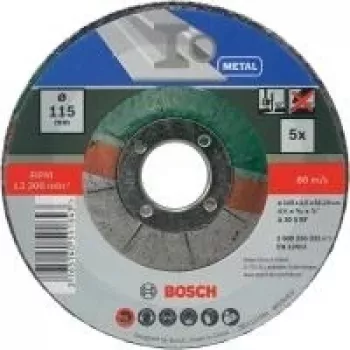 Bosch A 30 S BF kapskiva, 115 mm x 1,0 mm x 22,23 mm, böjd mitt, 5 st 2609256332