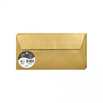 Clairefontaine Pollen DL-kuvert, guld, 120 g/m², pH-neutralt, syrafritt, 110 x 220 mm, 1 st 50085C