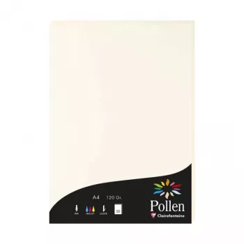 Clairefontaine Pollen A4 naturvit 120g/m² papper – 25 ark 56000C