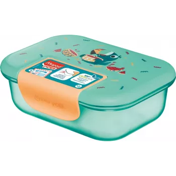 Maped PICNIK Lunchbox TUKAN, Plastic, 0.9 L, Lid with Silicone Seal, Clip Closure - 1 Piece (874103)