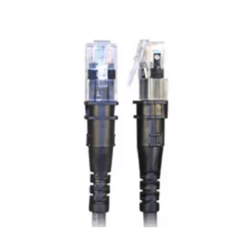 Patchsee ThinPatch UTP CAT 6a patchkabel 1,2 m svart - 10Gbps PoE++ slimmad flexibel
