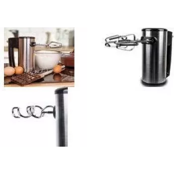 Little Balance handmixer Inox 400, 400 W, rostfritt stål, elegant svart design med rostfri stålklädsel (LB 8460)