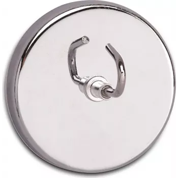 MAUL magnetkrok med stor krok, inomhus, rostfritt stål & stål, 52 mm diameter, universalkrok, för kakel & metall 61555-96