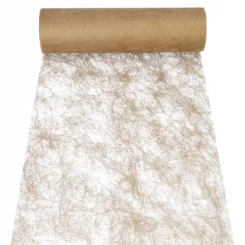 PAPSTAR Sizoflor bordslöpare/dekorationstejp, guld, 75 % polyester, 25 % polyamid, vattentät, 1 st (37063)