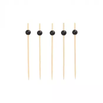 PAPSTAR fingerfood-pinnar Black Pearl, 125 mm, bambu, 200 st 11300