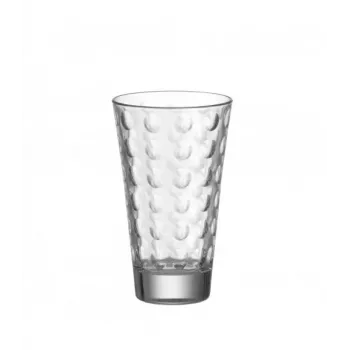 Esmeyer Leonardo OPTIC glas-set, 300 ml, invändig reliefdekor, konisk, 130 mm höjd, 6 st 410-749