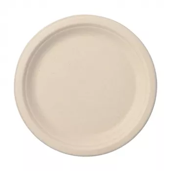 PAPSTAR Pure sockerrörstallrik, rund, 230 mm, 50 st, komposterbar, mikrovågssäker 89866