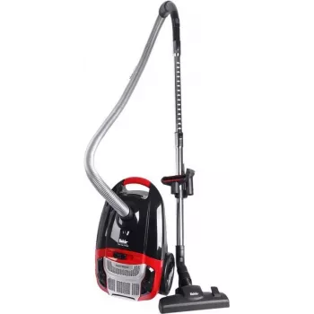 Fakir 3843003 golvdammsugare, 700 W, 3 L dammpåse, HEPA-filter, torrdammsugare, röd/svart